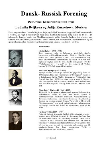 Komponister (pdf) - Dansk-Russisk Forening