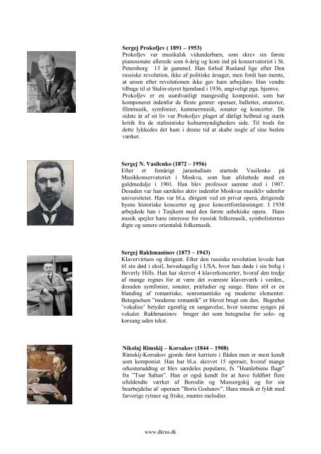 Komponister (pdf) - Dansk-Russisk Forening