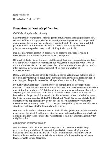 Framtidens lantbruk står på flera ben