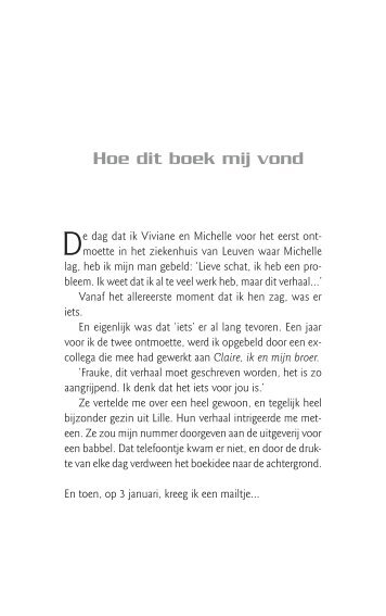 Voor Claire - Van Halewyck