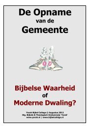 De Opname Gemeente - Yarah Bijbel College