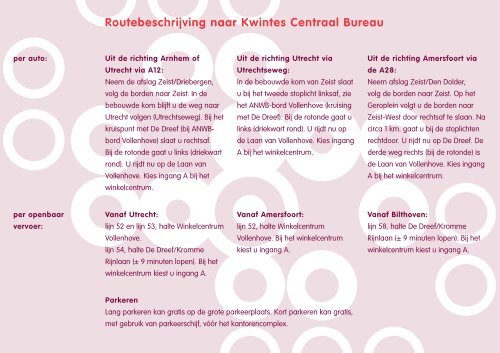 Routebeschrijving - Kwintes
