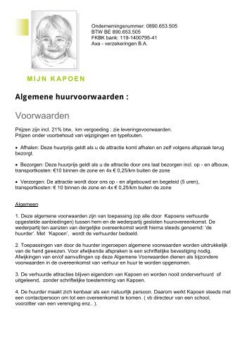 Download hier onze algemene voorwaarden - Mijn Kapoen