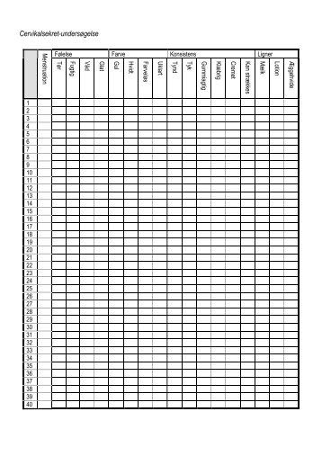 Download Cervikal-sekret skema her - Mingraviditet.dk