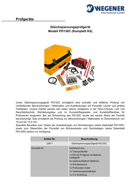 Prospekt Prüftechnik (PDF)