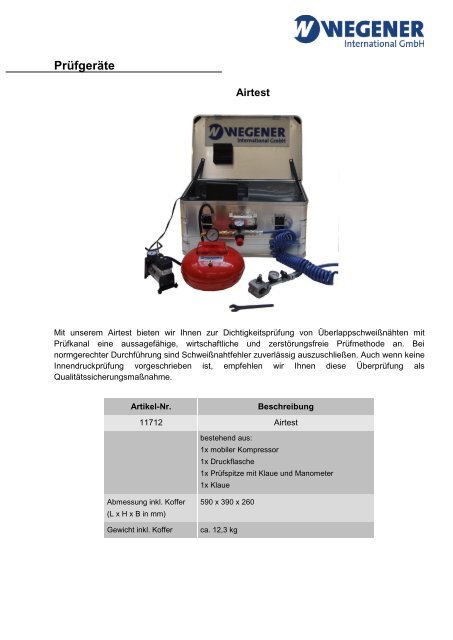 Prospekt Prüftechnik (PDF)