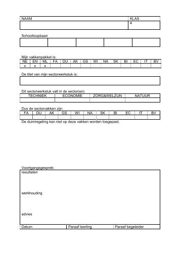 advisering leerjaar 4 - Chr. mavo 'De Saad'