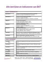 Alle leerlijnen en indicatoren van DAT - Levendleren