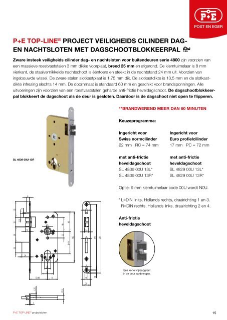 P+E TOP-LINE® PROJECTSLOTEN - Post en Eger