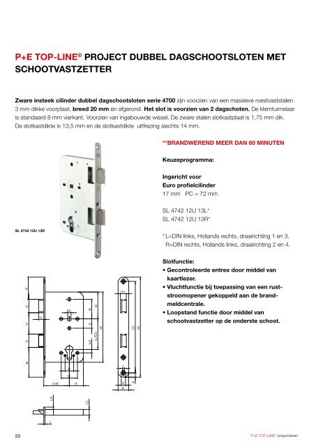 P+E TOP-LINE® PROJECTSLOTEN - Post en Eger