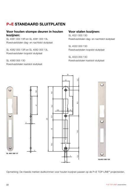 P+E TOP-LINE® PROJECTSLOTEN - Post en Eger