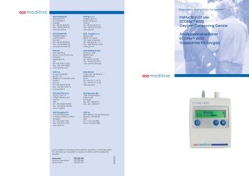 Instruction of use ECOliteTM 4000 Oxygen Conserving ... - GCE