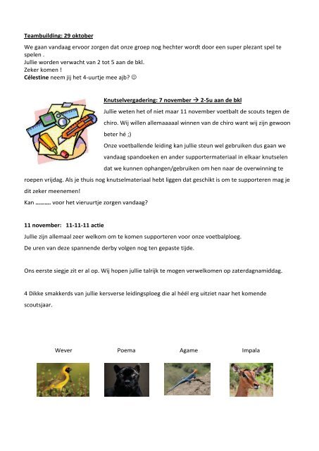 1 oktober - Scoutingranst