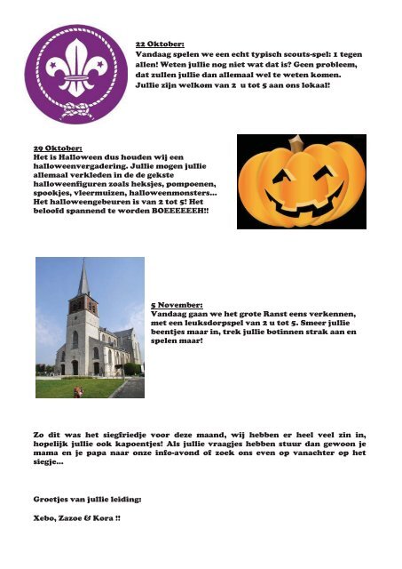 1 oktober - Scoutingranst