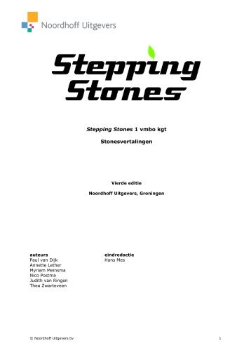 Stepping Stones 1 vmbo kgt Stonesvertalingen - Simon Vestdijk