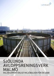 Läs vår miljörapport för 2008 om Sjölunda reningsverk. - VA Syd