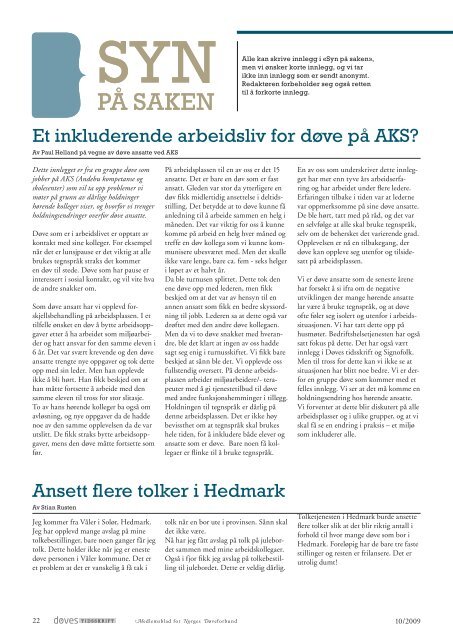 2009-10 DT.pdf - Norges Døveforbund