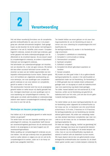 Leerlingcompetenties Godsdienst/Levensbeschouwing - Besturenraad