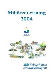 Miljöredovisning 2004 - Kalmar Vatten och Renhållning AB - Kalmar ...