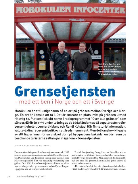 Nordens Tidning nr 3 2011 - Föreningen Norden