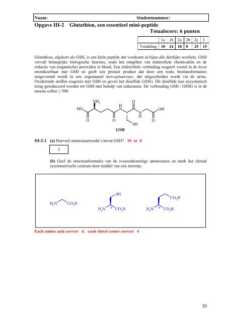 34 Internationale Chemie Olympiade Groningen, woensdag, 10 juli ...