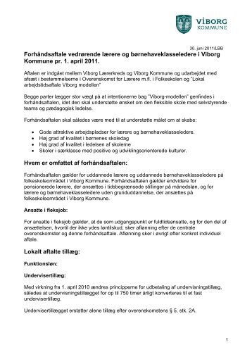 Lokal lønaftale - Viborg Lærerkreds