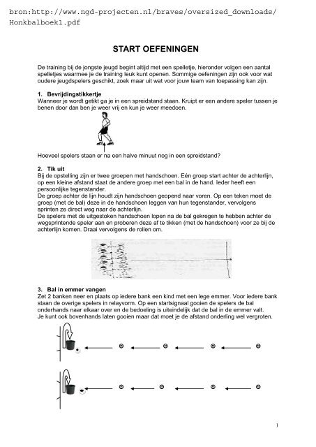 Diverse oefeningen om de training te beginnen