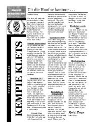 Uit die Hoof se kantoor . • • - Hoërskool Kempton Park