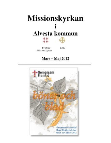 Mars – Maj 2012 - Missionskyrkorna i Alvesta kommun