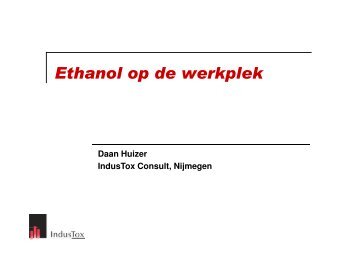 Presentatie Ethanol op de werkplek