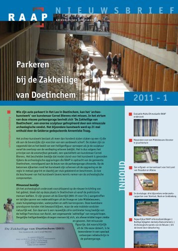 N I E U W S B R I E F 2011 - 1 - RAAP Archeologisch Adviesbureau