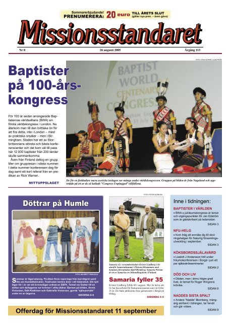 tidningen i PDF-version - Finlands svenska baptistmission