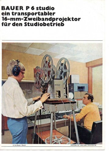 BAUER P 6 Studio ein transportabler 16-mm-Zweibandprojektor für ...