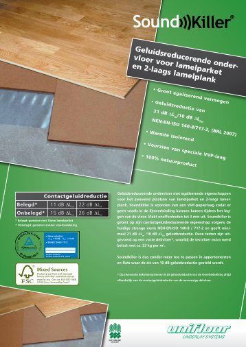 productleaflet Soundkiller - Unifloor
