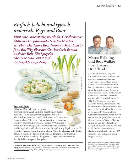 Magazin SWISSLIFE Frühling 2013