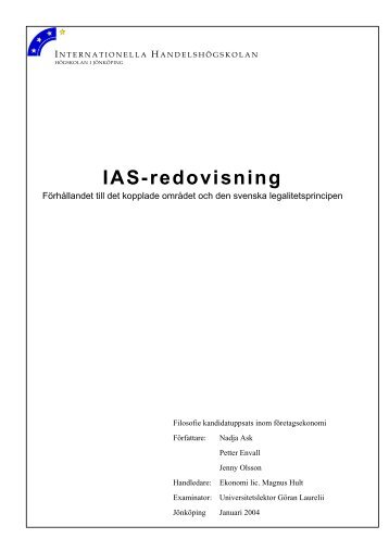 IAS-redovisning - PetterEnvall.com