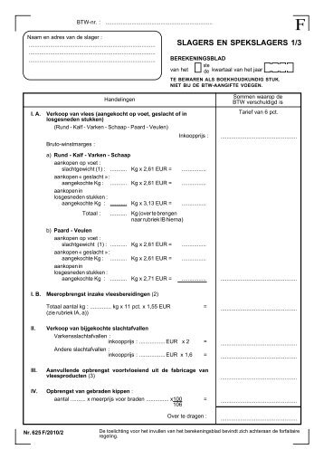 SLAGERS EN SPEKSLAGERS 1/3 - Unifisc