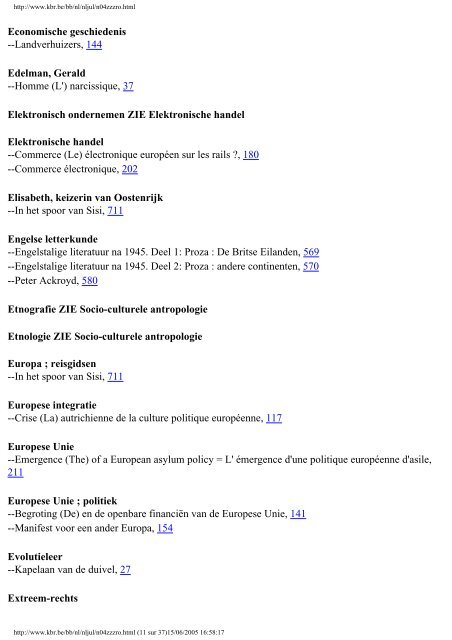 De Belgische Bibliografie - Koninklijke Bibliotheek van België