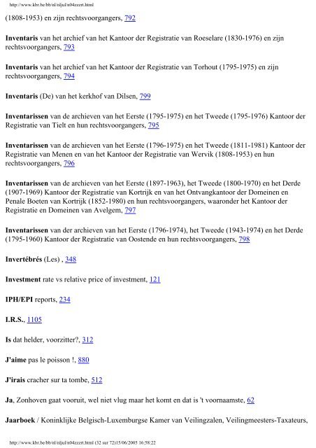 De Belgische Bibliografie - Koninklijke Bibliotheek van België