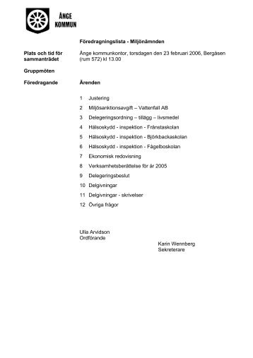 Miljönämndens protokoll 2006-02-23.pdf - Ånge kommun