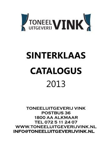 SINTERKLAAS CATALOGUS 2013 - Toneeluitgeverij Vink