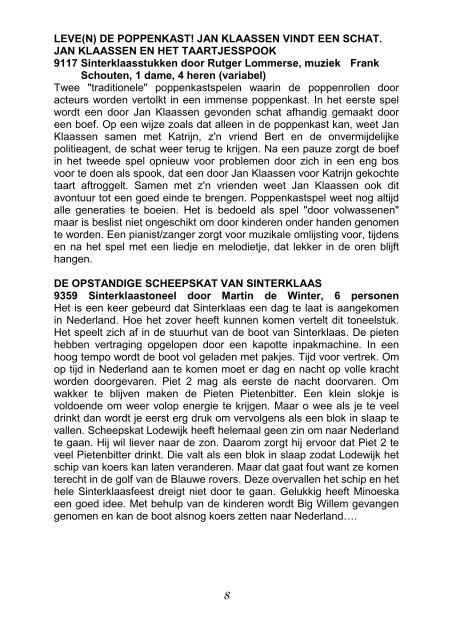 SINTERKLAAS CATALOGUS 2013 - Toneeluitgeverij Vink