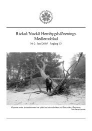 Medlemsblad 2 2005 - Rickul-Nuckö hembygdsförening