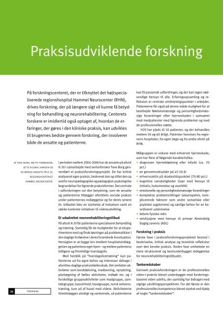 TEmA: rehabilitering efter kommunalreformen - Hjernekassen