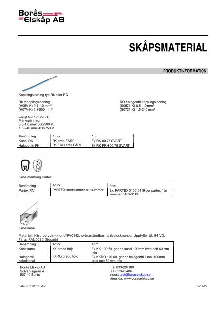 PDF Datablad - INUstyr AB