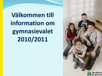 Gymnasieinformation föräldrar åk 9 - Skellefteå kommun