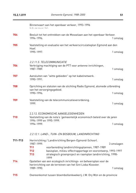 Gemeente Egmond, 1988-2000 - rubriek - Regionaal Archief Alkmaar