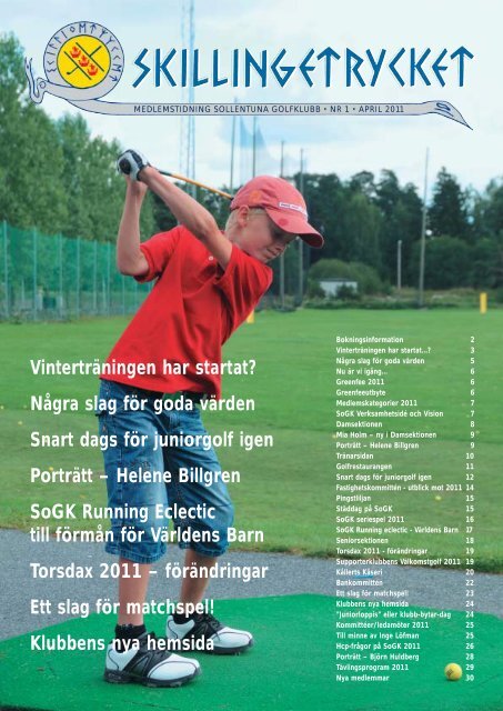 Skillingetrycket nr 1 2011 - Sollentuna Golfklubb