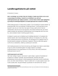 Landbrugshistorie på nettet - Charlotte SH Jensen