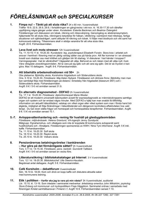 Ang dating Daan gudstjänst schema